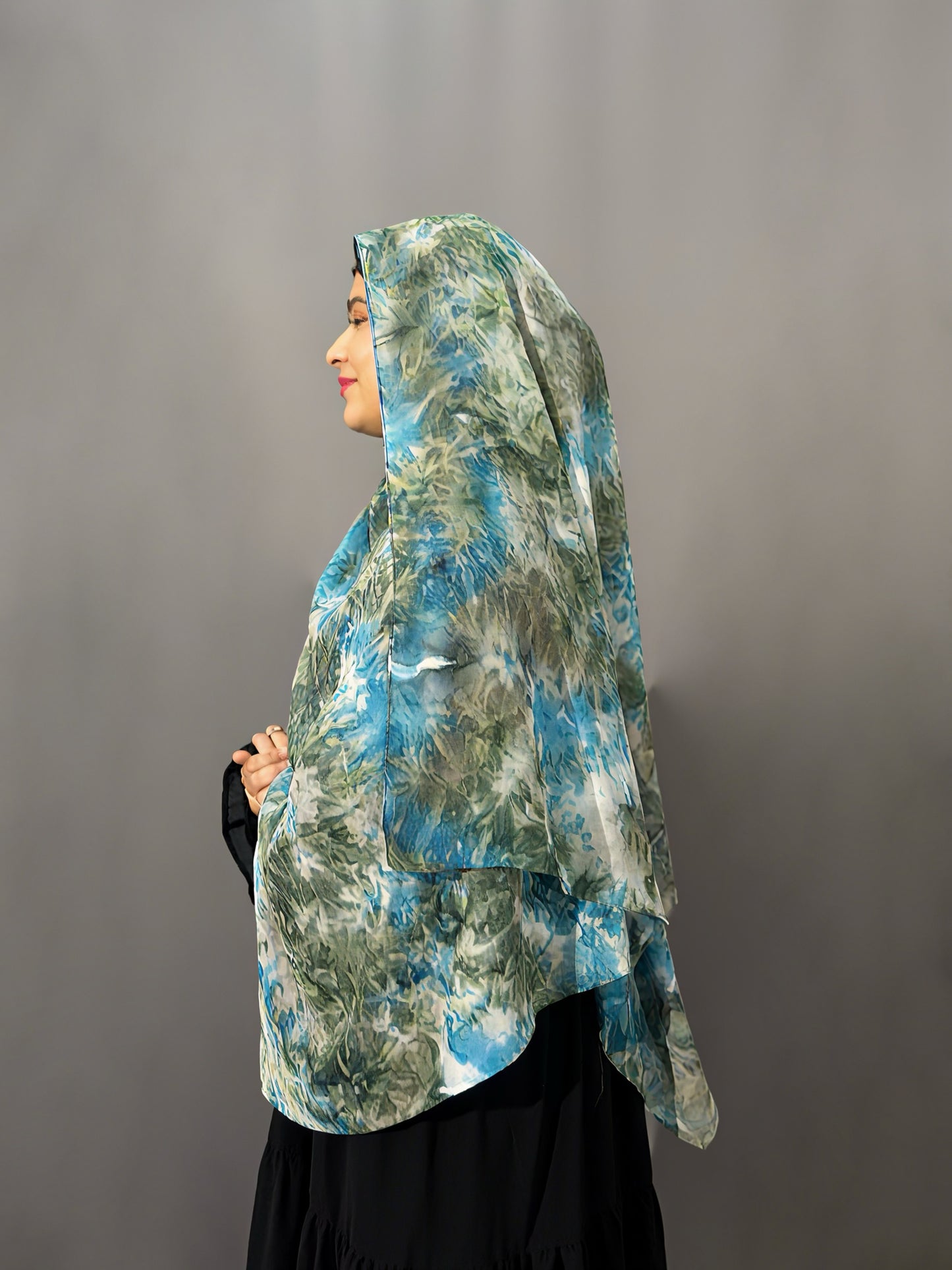 TIE DIE CHIFFON- GREENISH