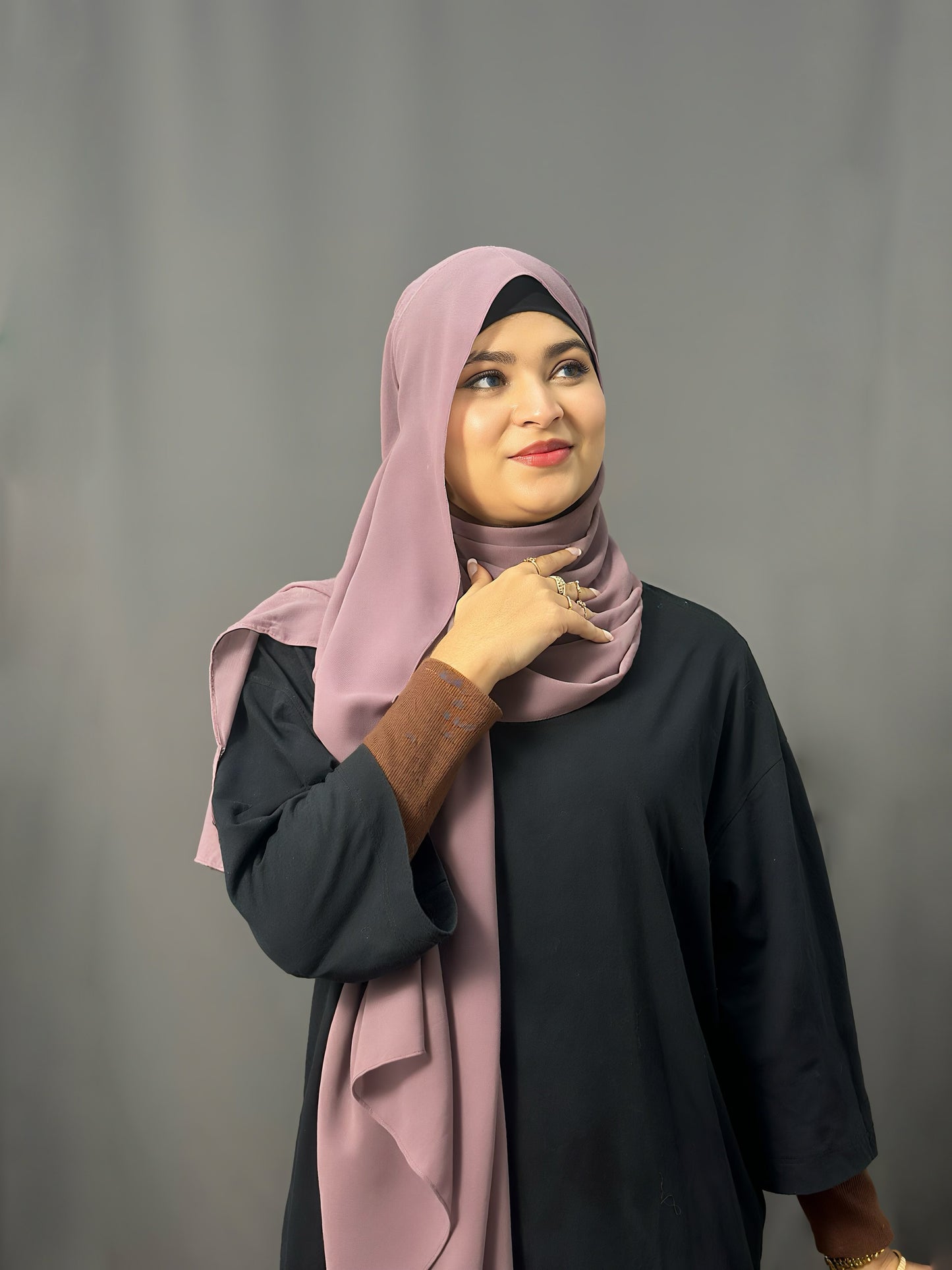 LUXE GEORGETTE- SOFT PLUM