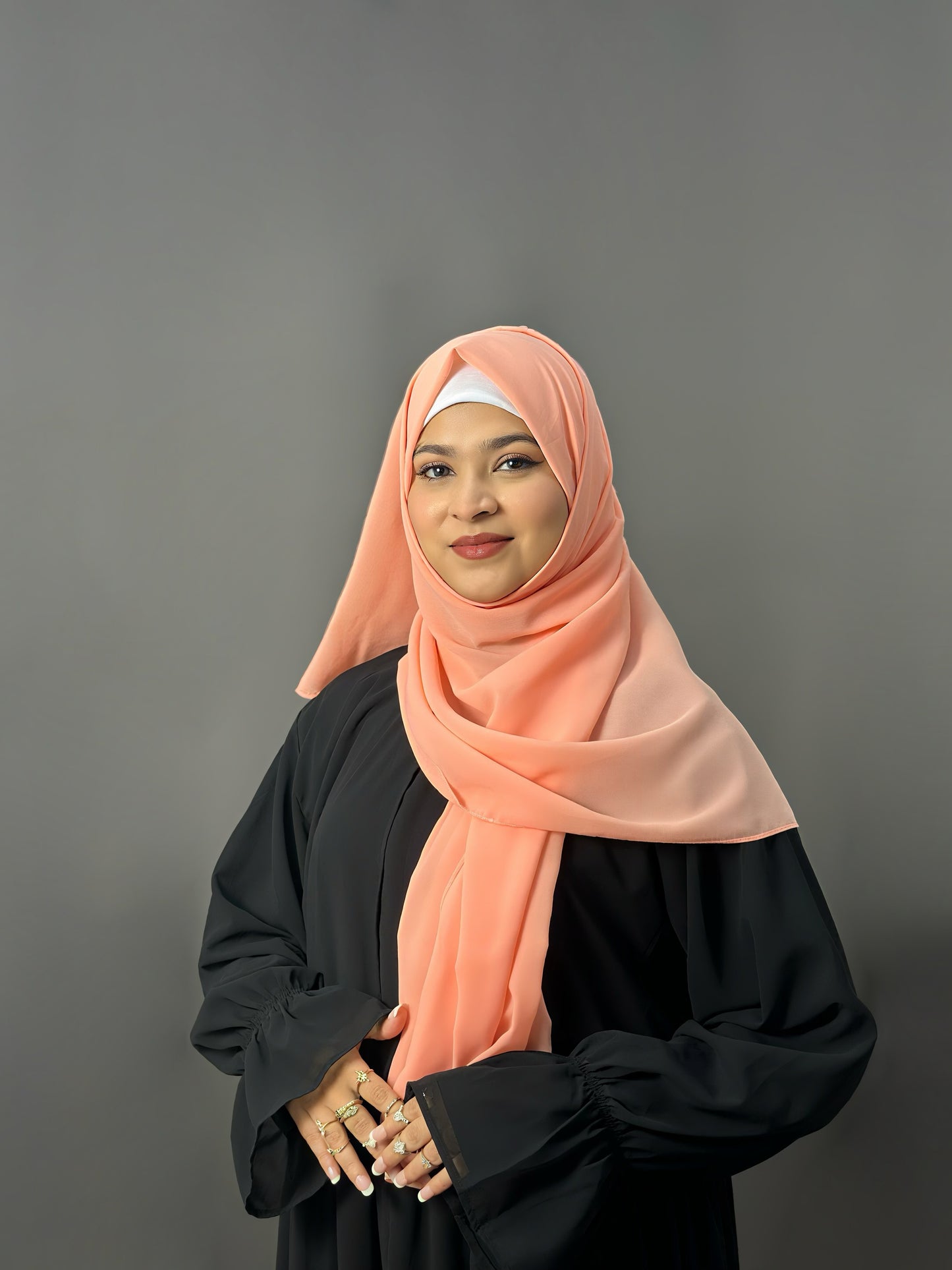 CHIFFON- BRIGHT PEACH