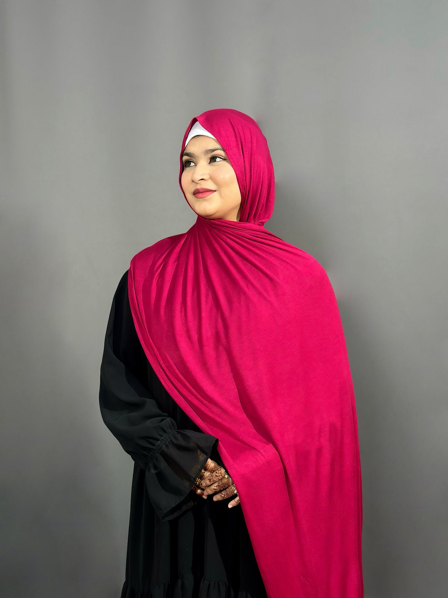 BAMBOO JERSEY HIJAB- RANI PINK