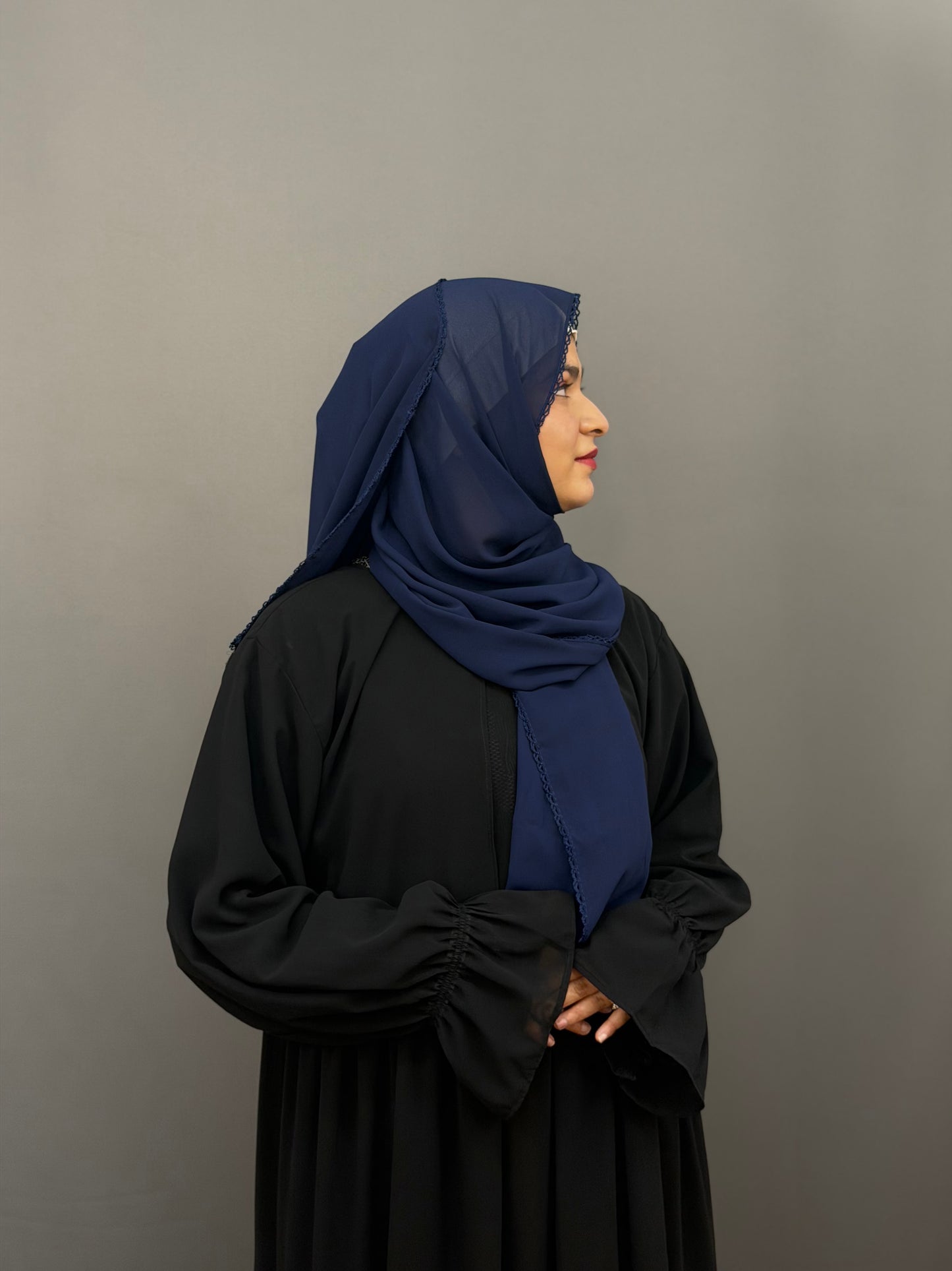 CROCHET HIJAB- NAVY BLUE