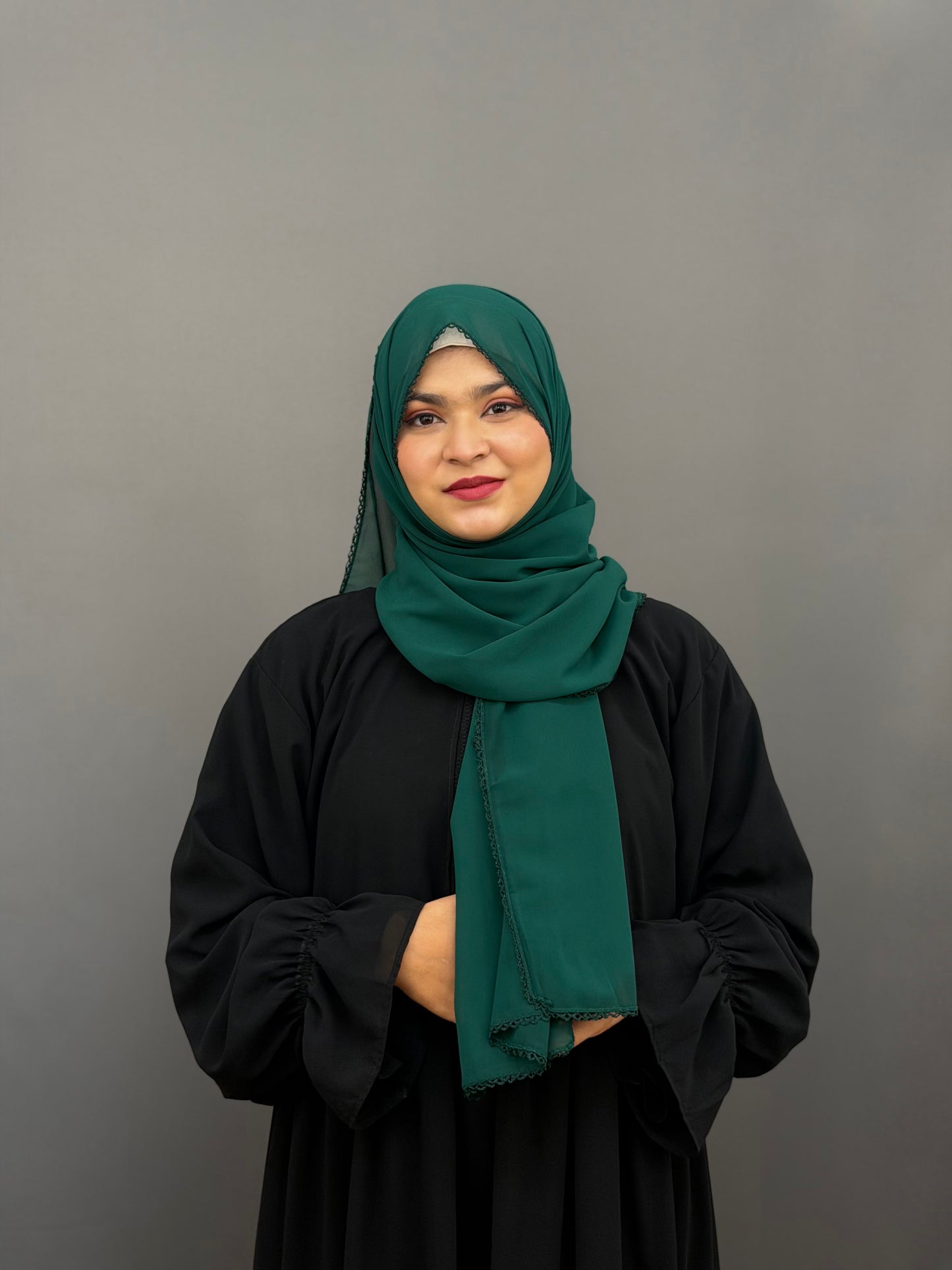 CROCHET HIJAB- LEAF GREEN