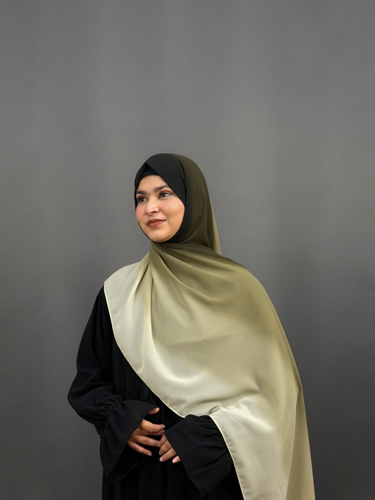 OMBRE GEORGETTE- OLIVE