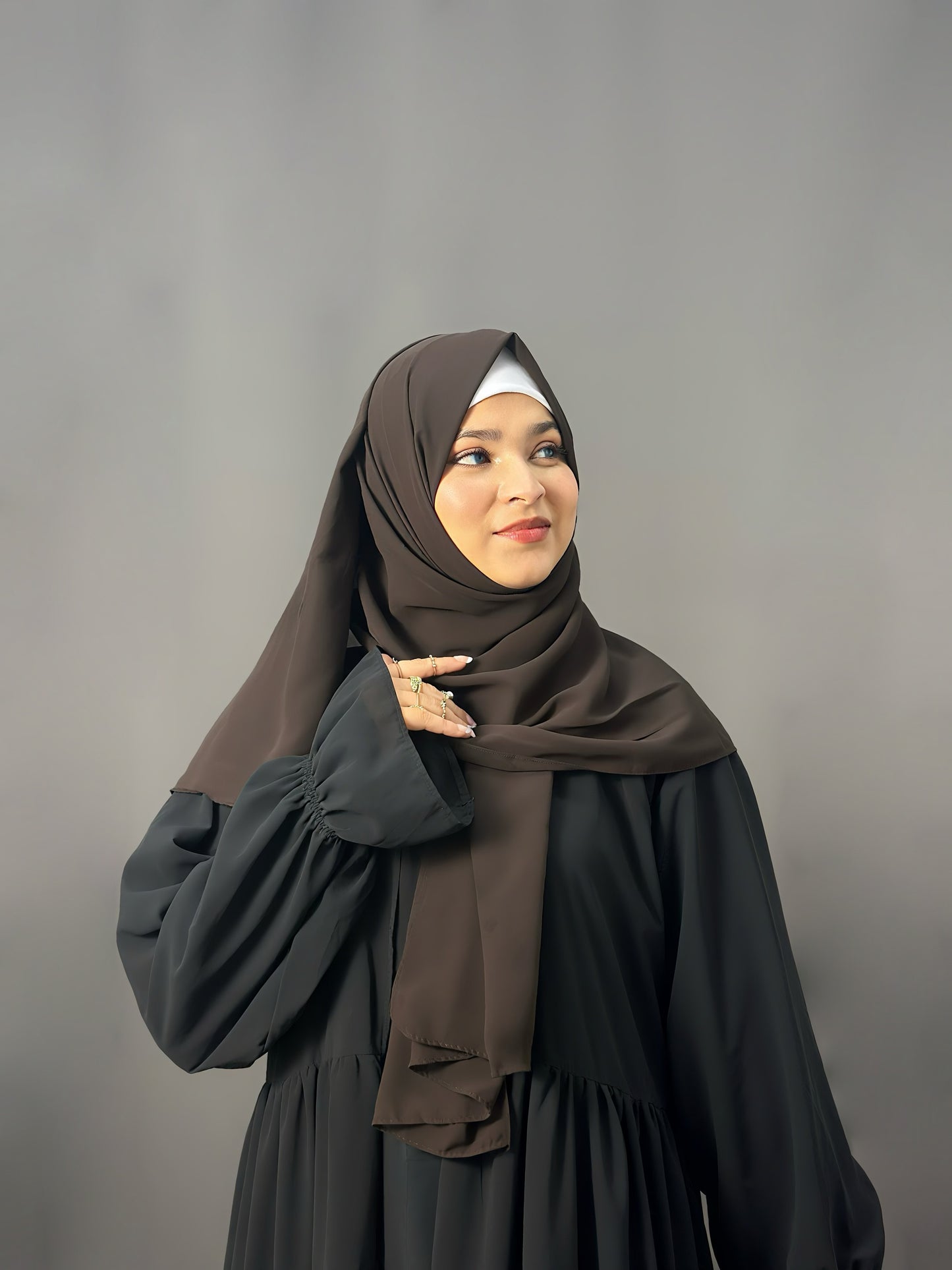 LUXE GEORGETTE- BROWN