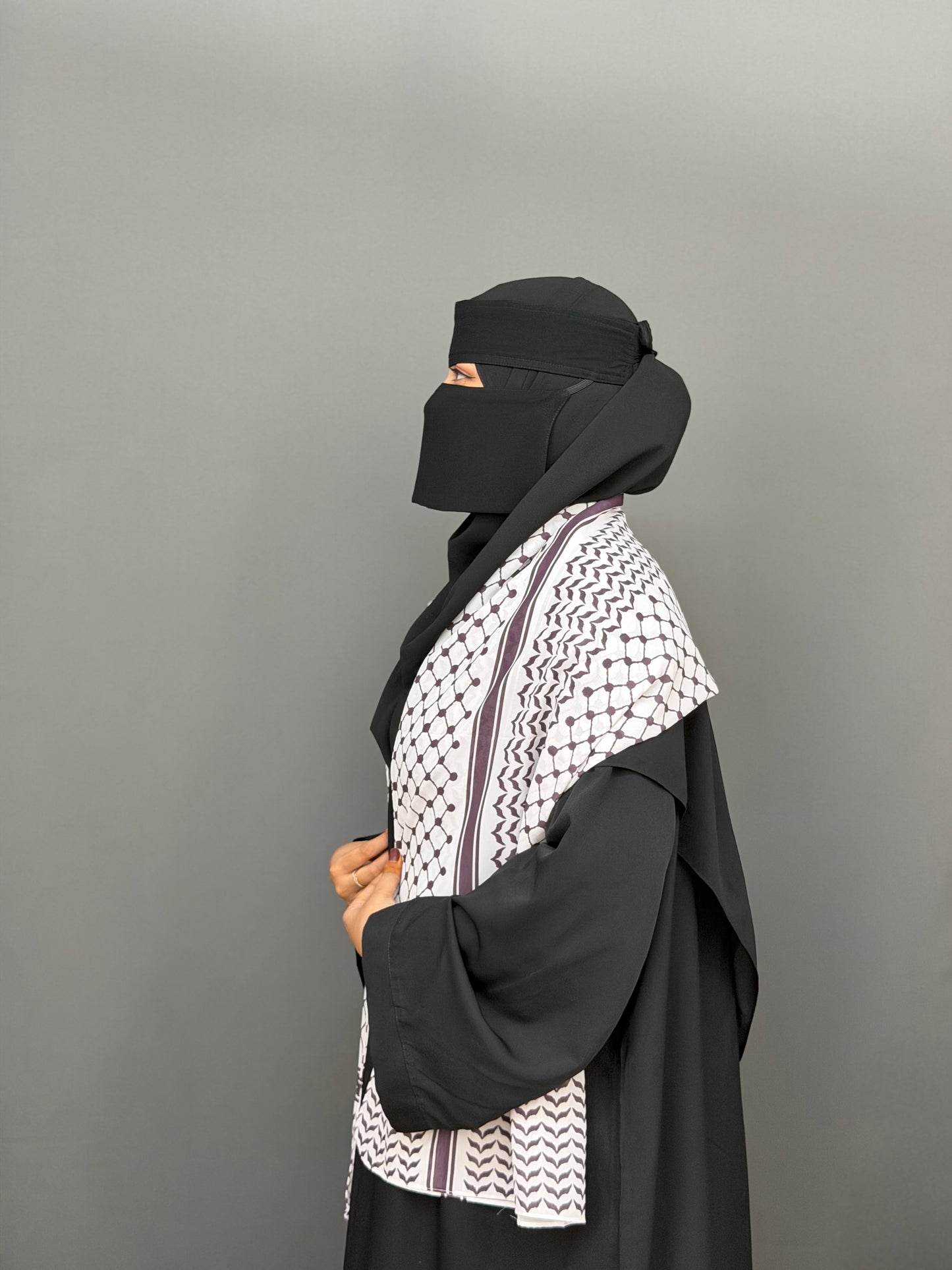 KEFFIYEH HIJAB- DEEP PURPLE
