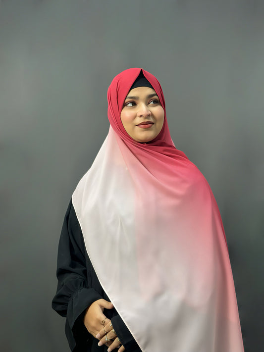 OMBRE GEORGETTE- MAROON