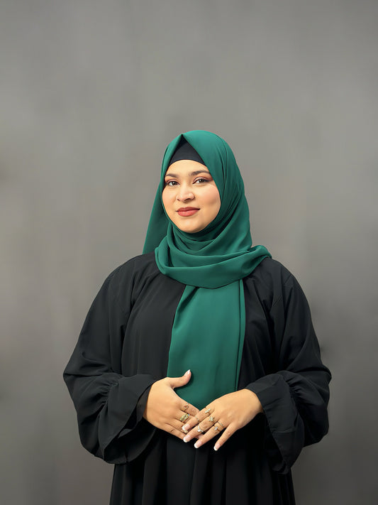 LUXE GEORGETTE- DEEP GREEN