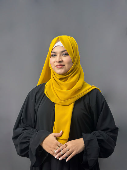 LUXE GEORGETTE- MUSTARD