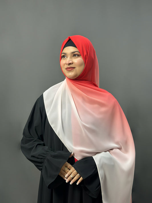 OMBRE GEORGETTE- REDISH