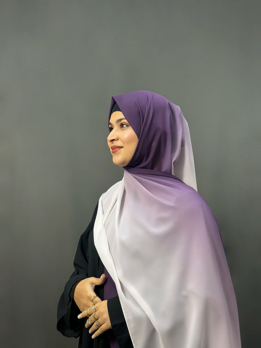 OMBRE GEORGETTE- DEEP LAVENDER