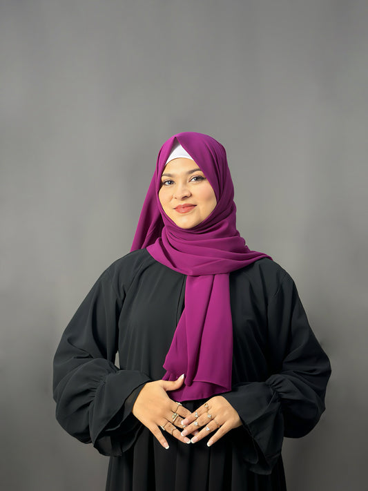 LUXE GEORGETTE- DEEP PURPLE
