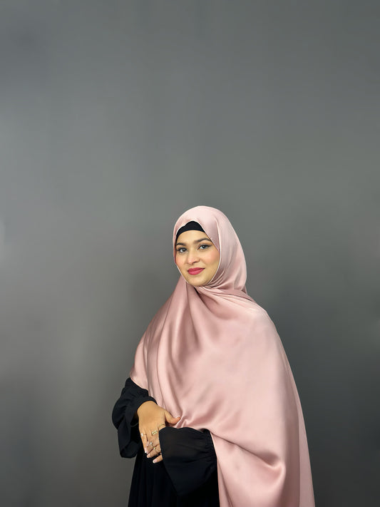 BUBBLE SATIN HIJAB- BLUSH