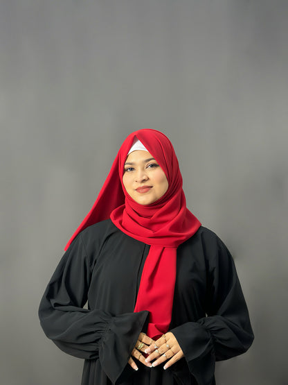 LUXE GEORGETTE- RED