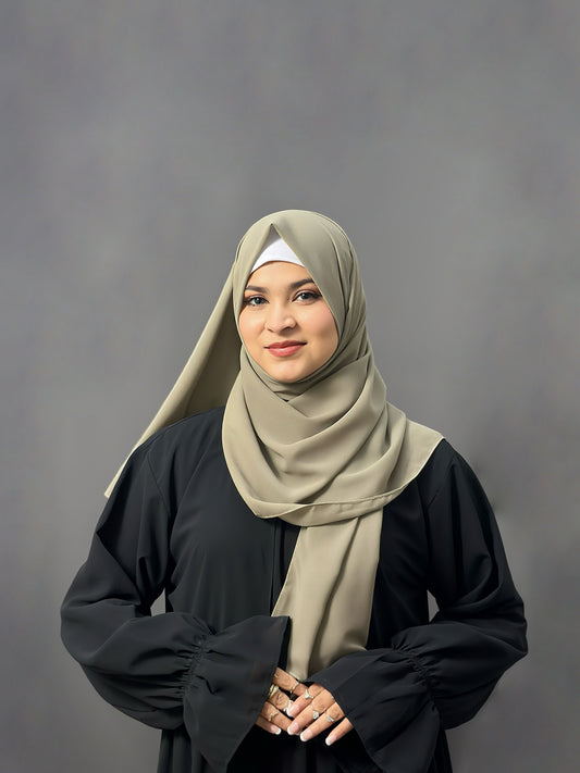 Luxe Georgette- Muddy Beige