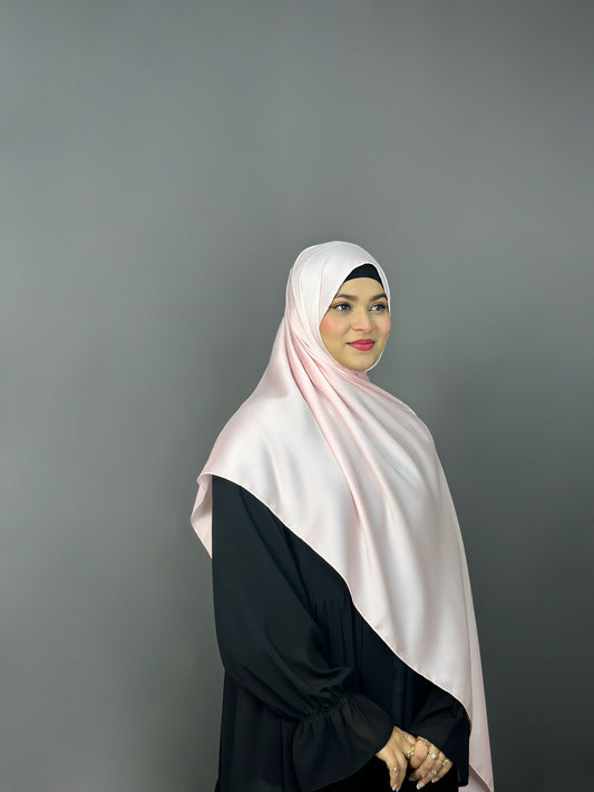 BUBBLE SATIN HIJAB- BABY PINK