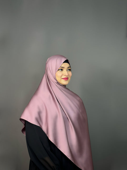 BUBBLE SATIN HIJAB- WINE