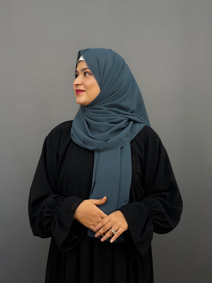 CROCHET HIJAB- GREY