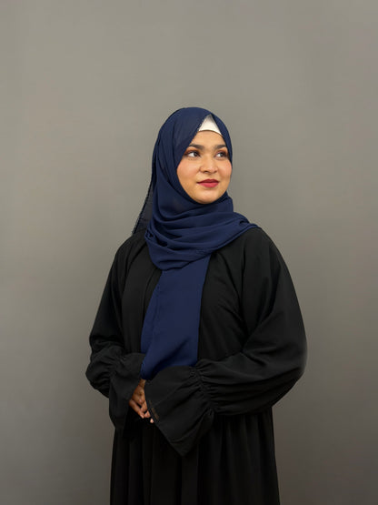 CROCHET HIJAB- NAVY BLUE