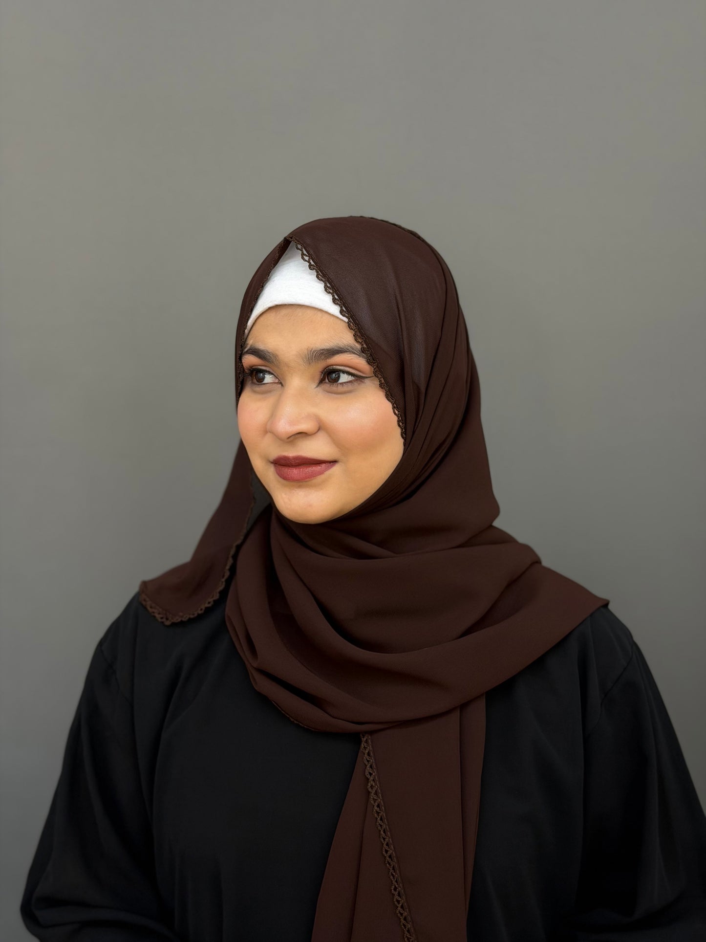CROCHET HIJAB- BROWN