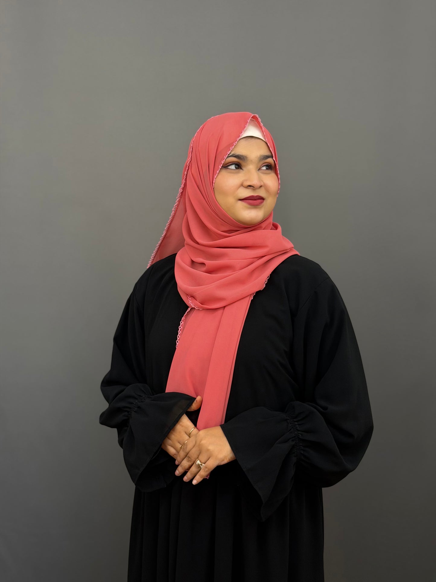 CROCHET HIJAB- PEACH