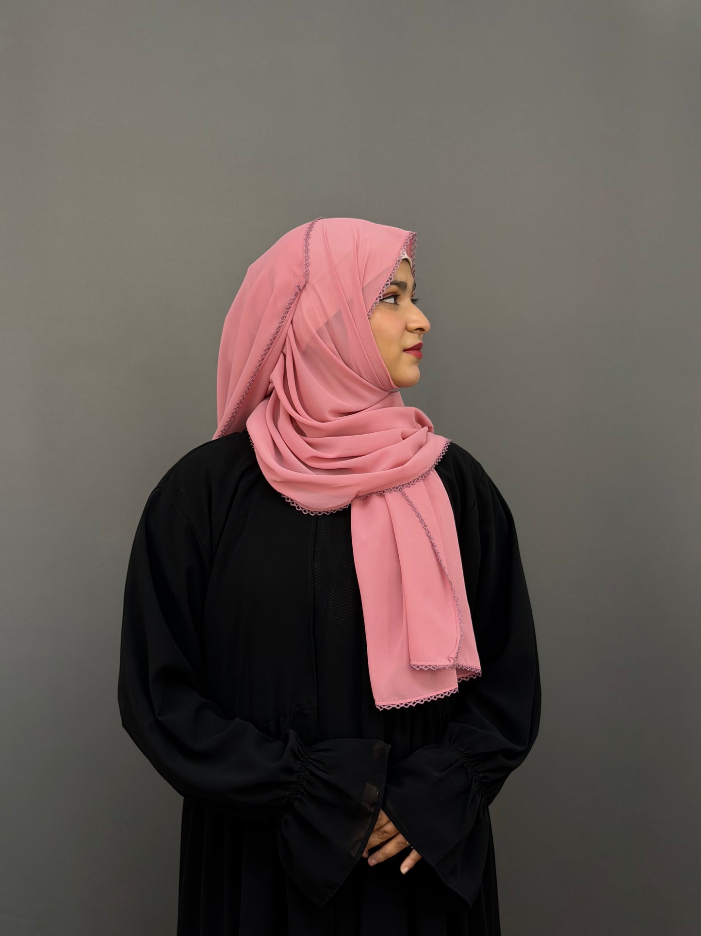 CROCHET HIJAB- BLUSH PINK