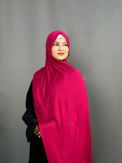 BAMBOO JERSEY HIJAB- RANI PINK