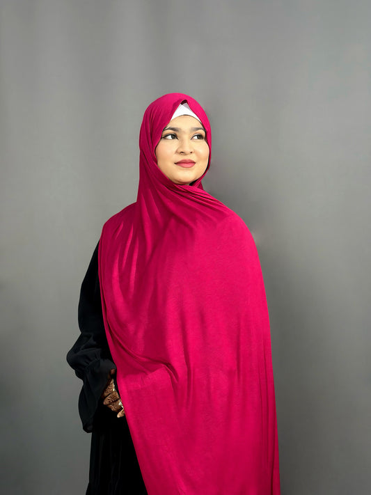 BAMBOO JERSEY HIJAB- RANI PINK