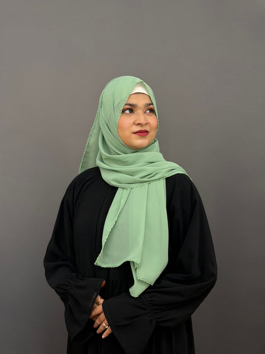 CROCHET HIJAB- MINT GREEN