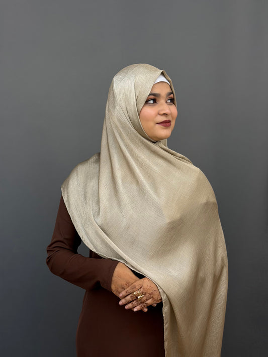 MUNA SATIN HIJAB- BEIGE