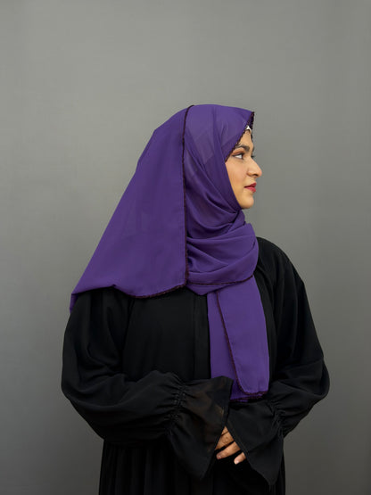 CROCHET HIJAB- BRINJAL