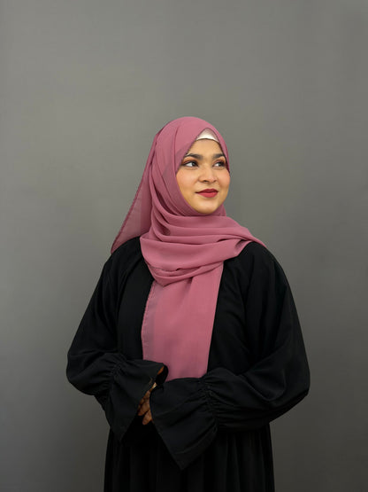 CROCHET HIJAB- ROSE PINK