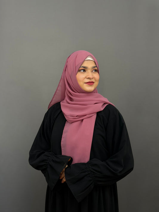 CROCHET HIJAB- ROSE PINK