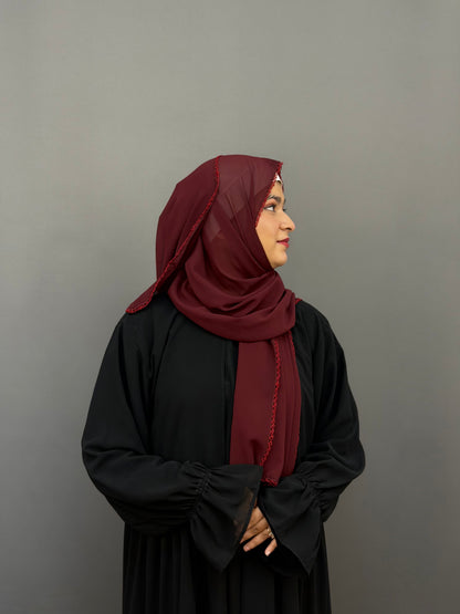 CROCHET HIJAB- MAROON