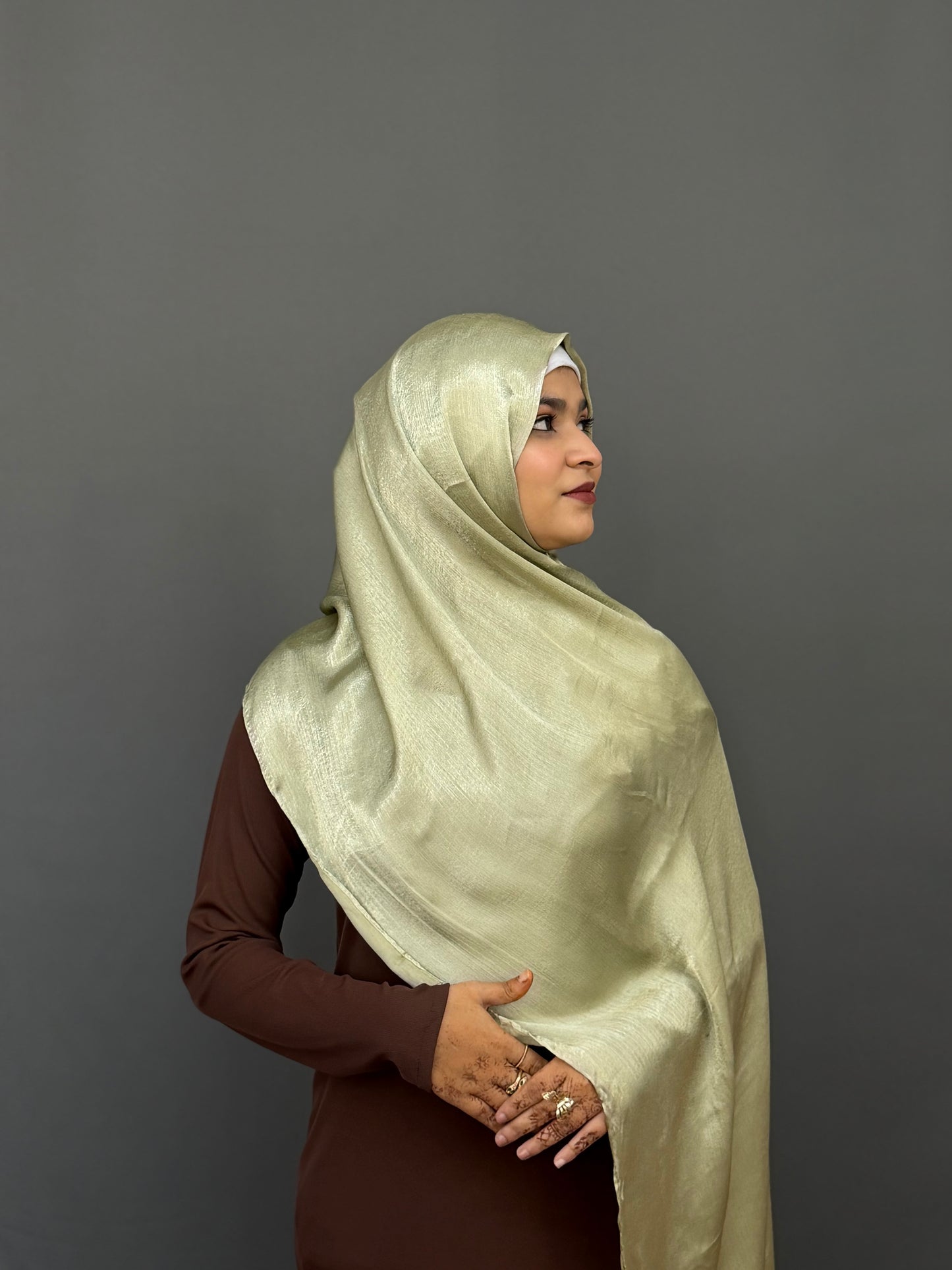 MUNA  SATIN HIJAB- MINT GREEN