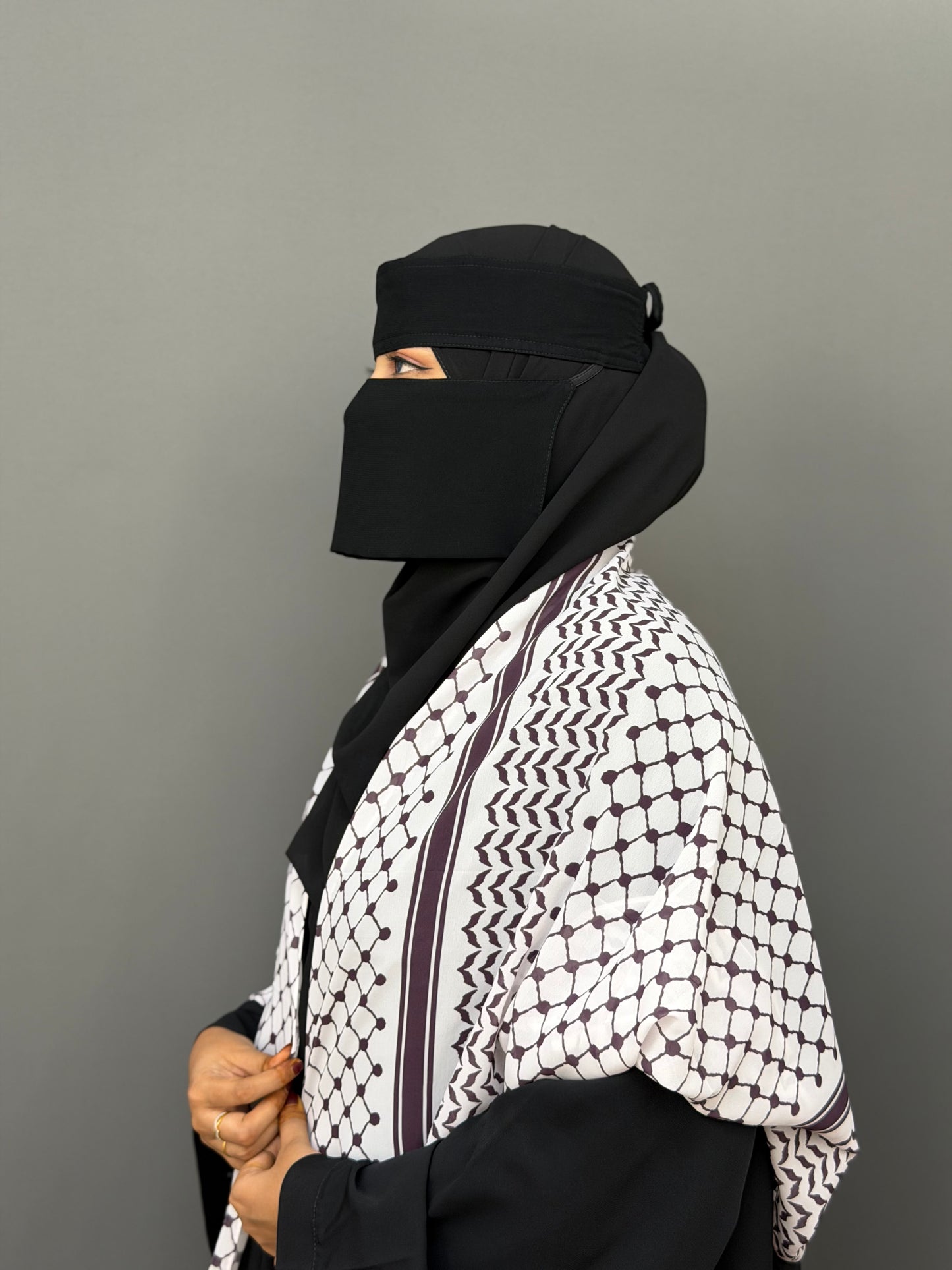 KEFFIYEH HIJAB- DEEP PURPLE