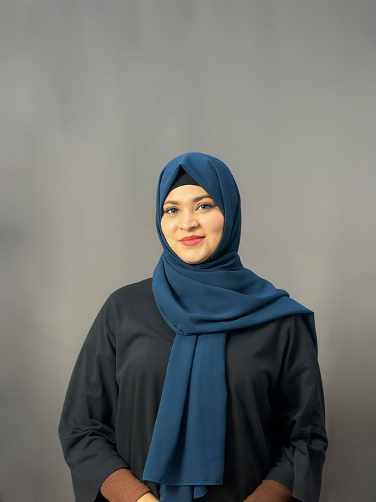 LUXE GEORGETTE- DEEP BLUE