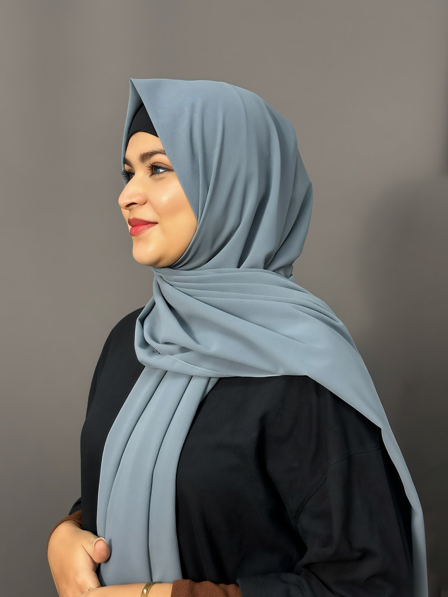 LUXE GEORGETTE- SMOKY ASH