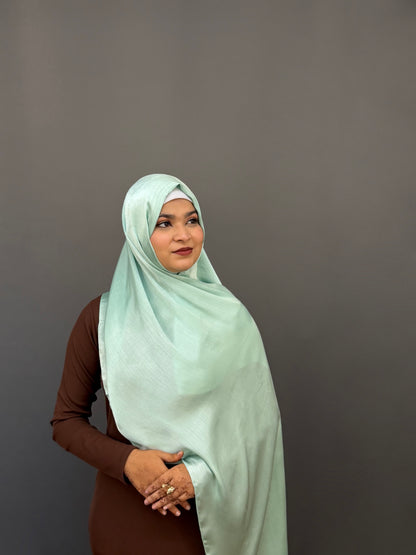 MUNA SATIN HIJAB- TEAL