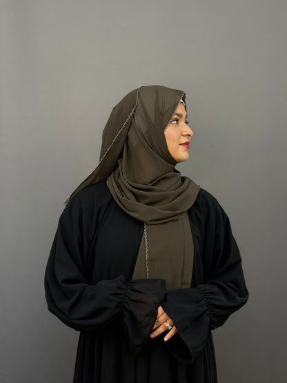 CROCHET HIJAB- OLIVE