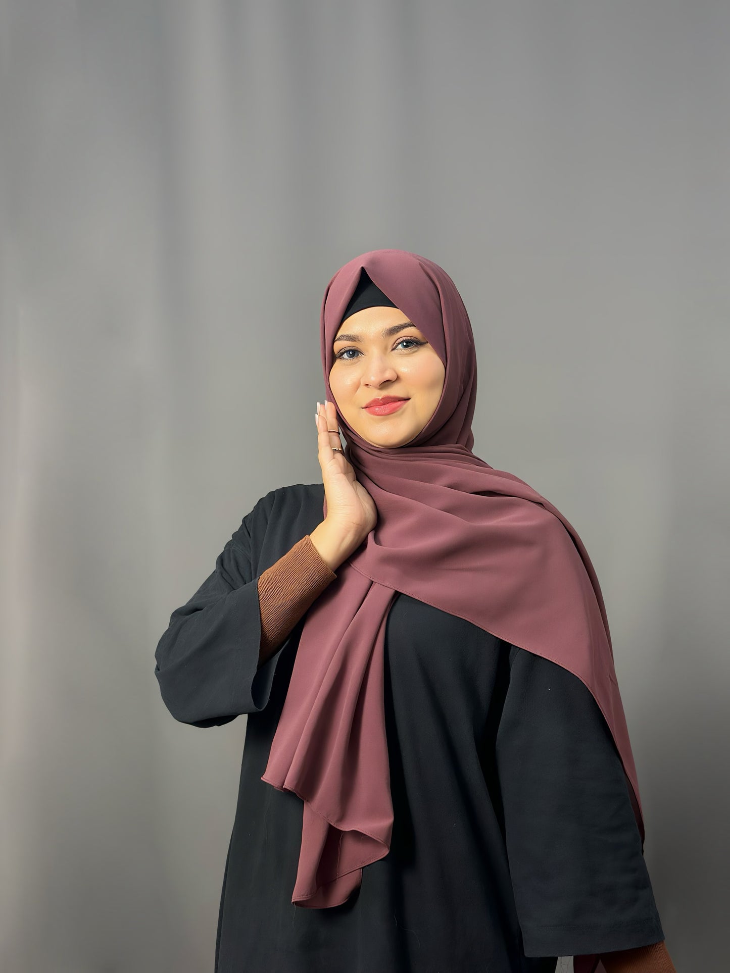 LUXE GEORGETTE- BURGANDY