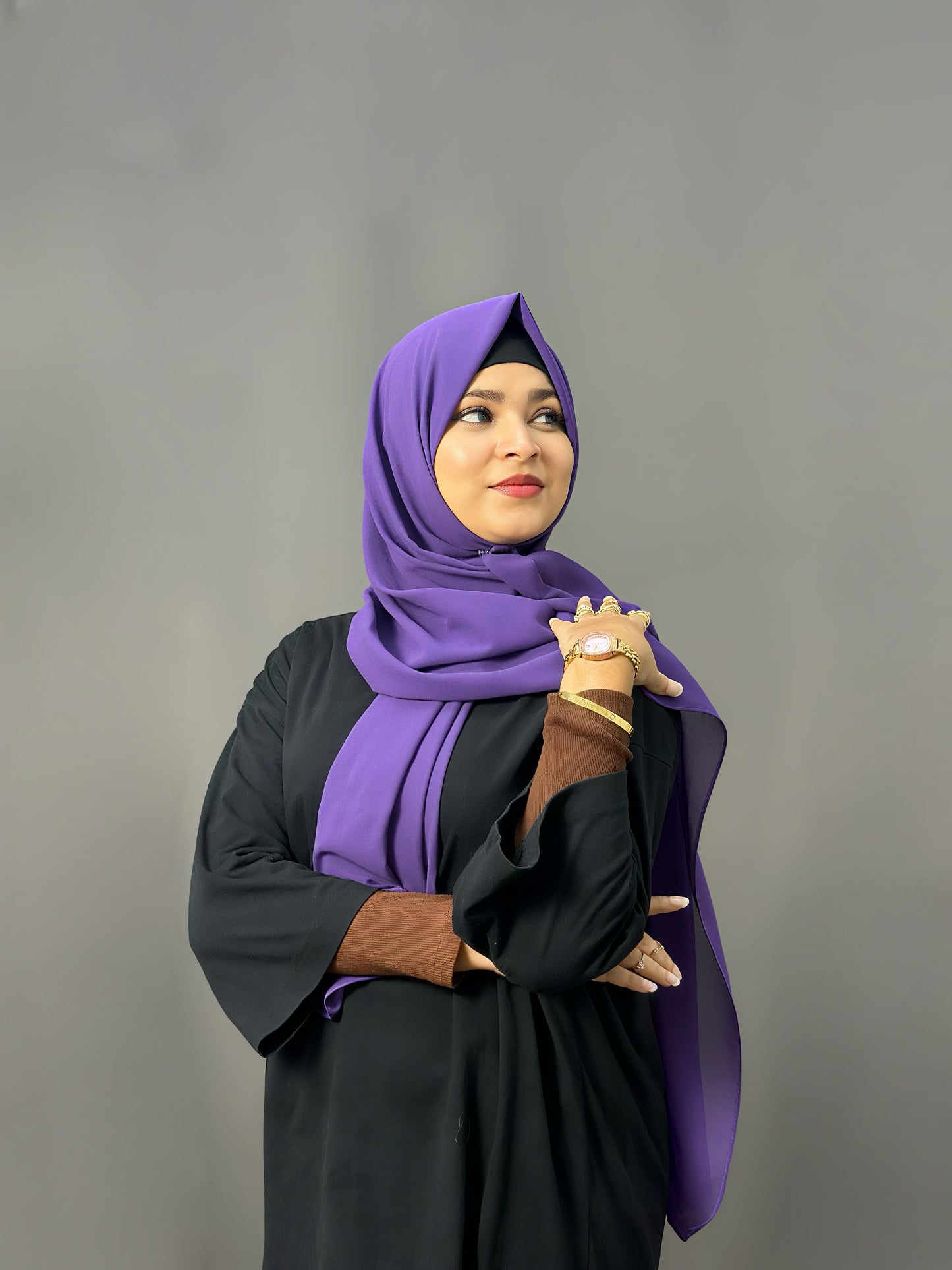 LUXE GEORGETTE- BRINJAL