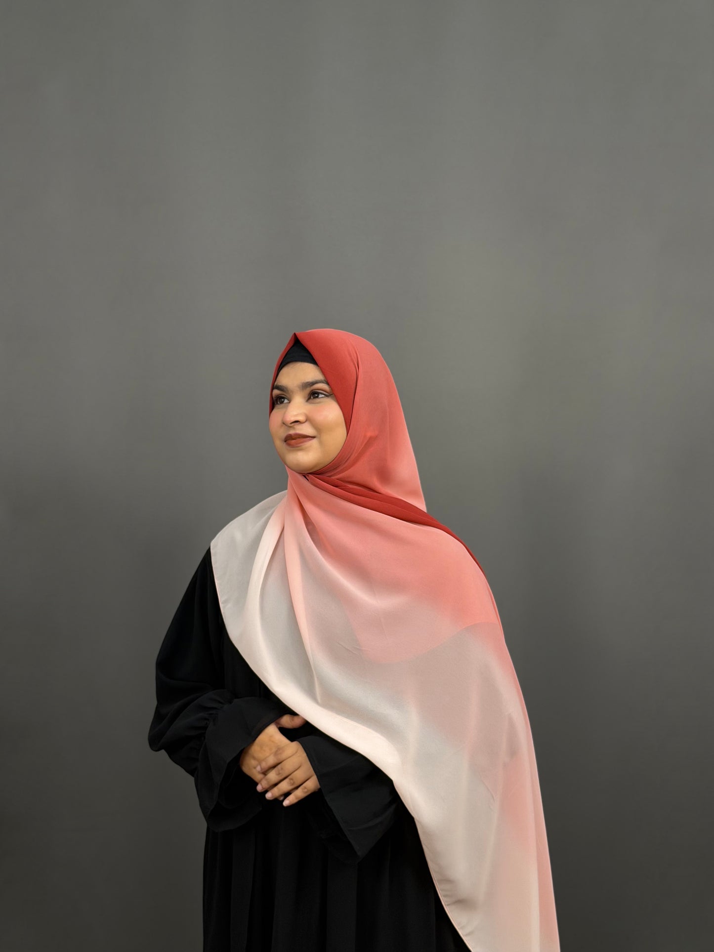 OMBRE GEORGETTE- RUST