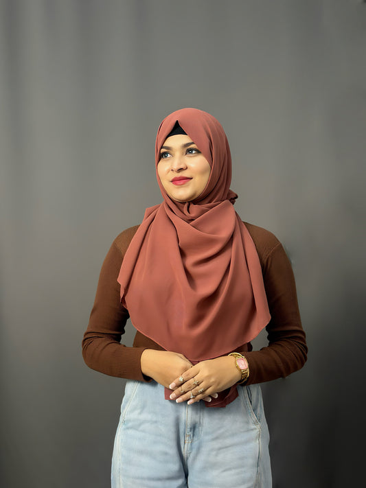 LUXE GEORGETTE- BURNT ORANGE