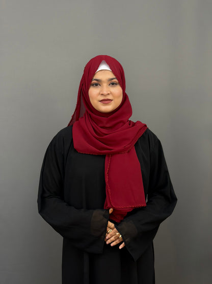CROCHET HIJAB- RED