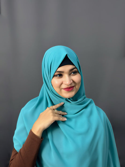 LUXE GEORGETTE-AQUA