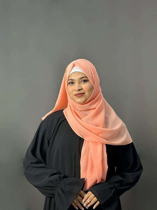 CHIFFON- BRIGHT PEACH