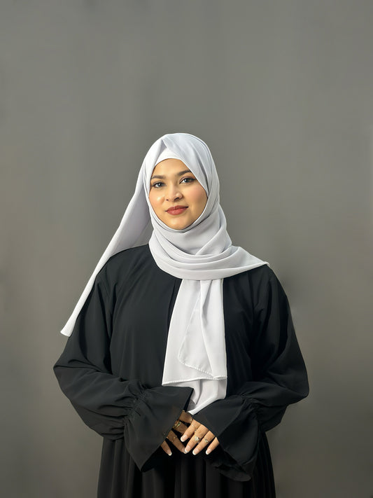LUXE GEORGETTE-DUSTY BLUE