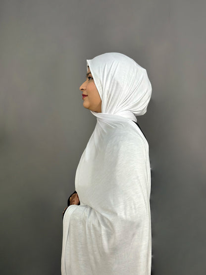 BAMBOO JERSEY HIJAB- WHITE