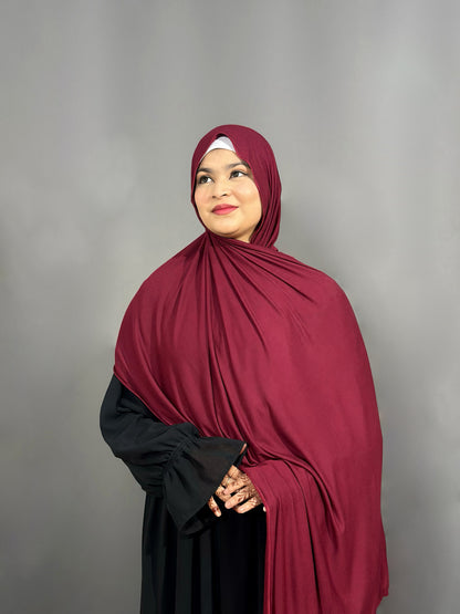 BAMBOO JERSEY HIJAB- MAROON