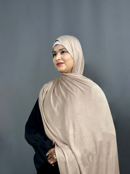 BAMBOO JERSEY HIJAB- KHAKI